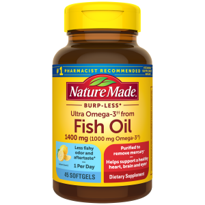 Ultra Omega-3†† from Fish Oil 1400 mg Softgels. Burp-Less♦