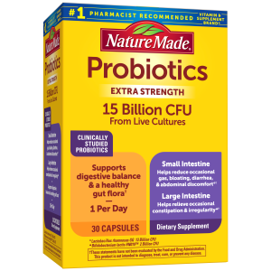 Probiotics Extra Strength 15 Billion CFU from Live Cultures Capsules