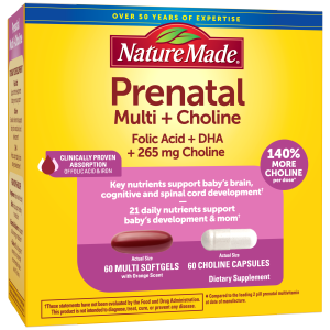 Prenatal Multivitamins + Choline Capsules