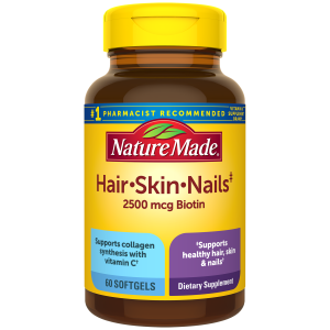 Hair-Skin-Nails‡ 2500 mcg Biotin Softgels